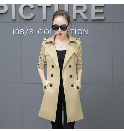 Elegant Slim-Fit Women’s Trench Coat