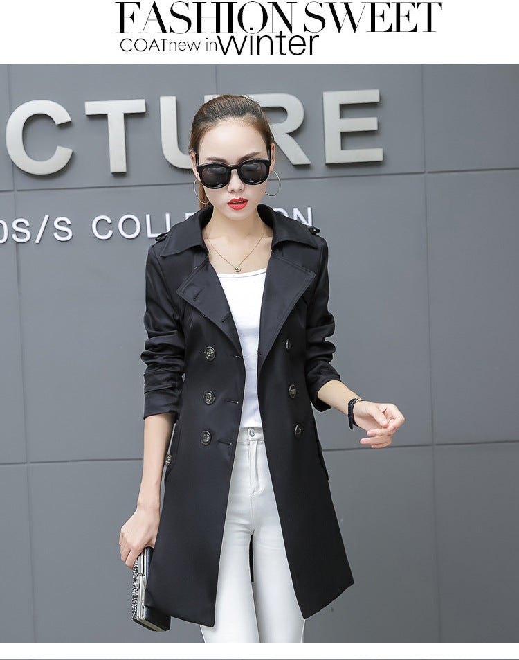 Elegant Slim-Fit Women’s Trench Coat