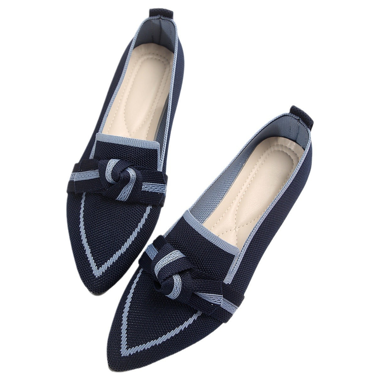 Pointed Toe Bow Slip-On Flats