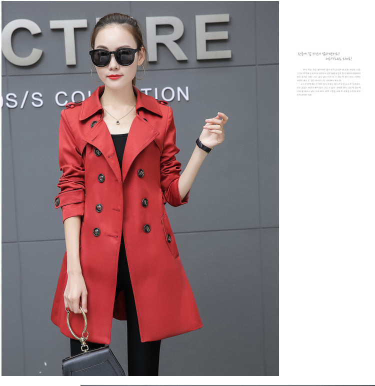 Elegant Slim-Fit Women’s Trench Coat