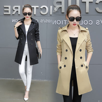 Elegant Slim-Fit Women’s Trench Coat