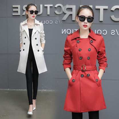 Elegant Slim-Fit Women’s Trench Coat