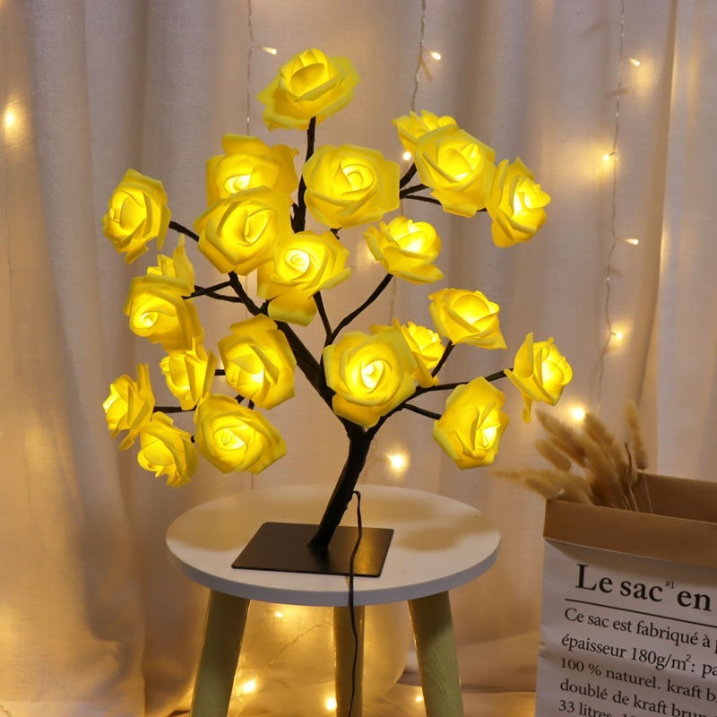 Rose Flower Tree USB Night Lamp - Milan Angelina studios