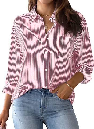 Striped Loose Casual Long Sleeve Shirt