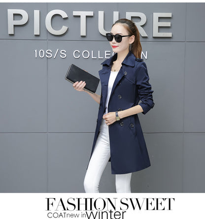 Elegant Slim-Fit Women’s Trench Coat