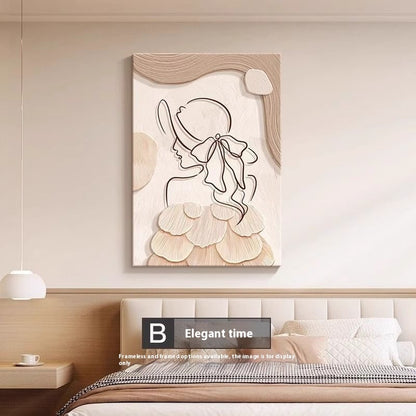 Abstract Line Character Mural