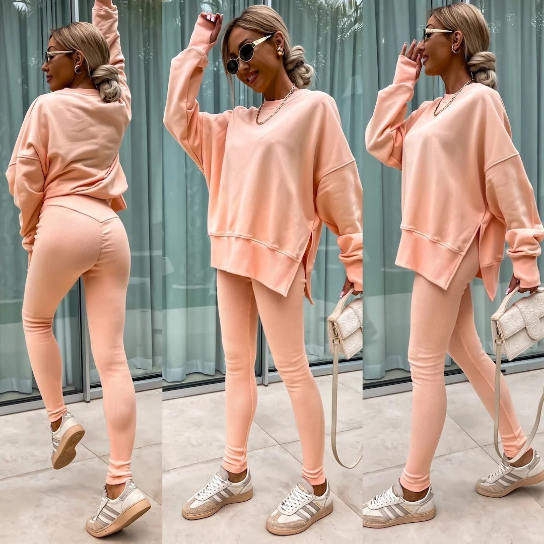 Casual Loose Fit Sweater Suit for Women