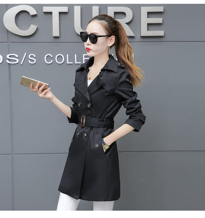 Elegant Slim-Fit Women’s Trench Coat