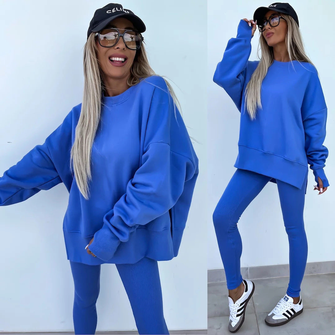 Casual Loose Fit Sweater Suit for Women