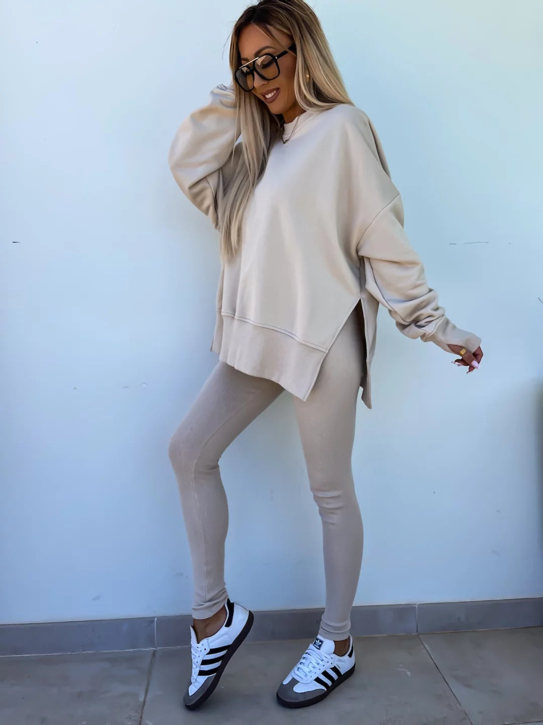 Casual Loose Fit Sweater Suit for Women