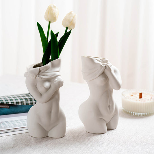 Elegant Human Ceramic Art Vases - Milan Angelina studios