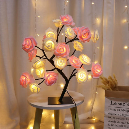 Rose Flower Tree USB Night Lamp - Milan Angelina studios