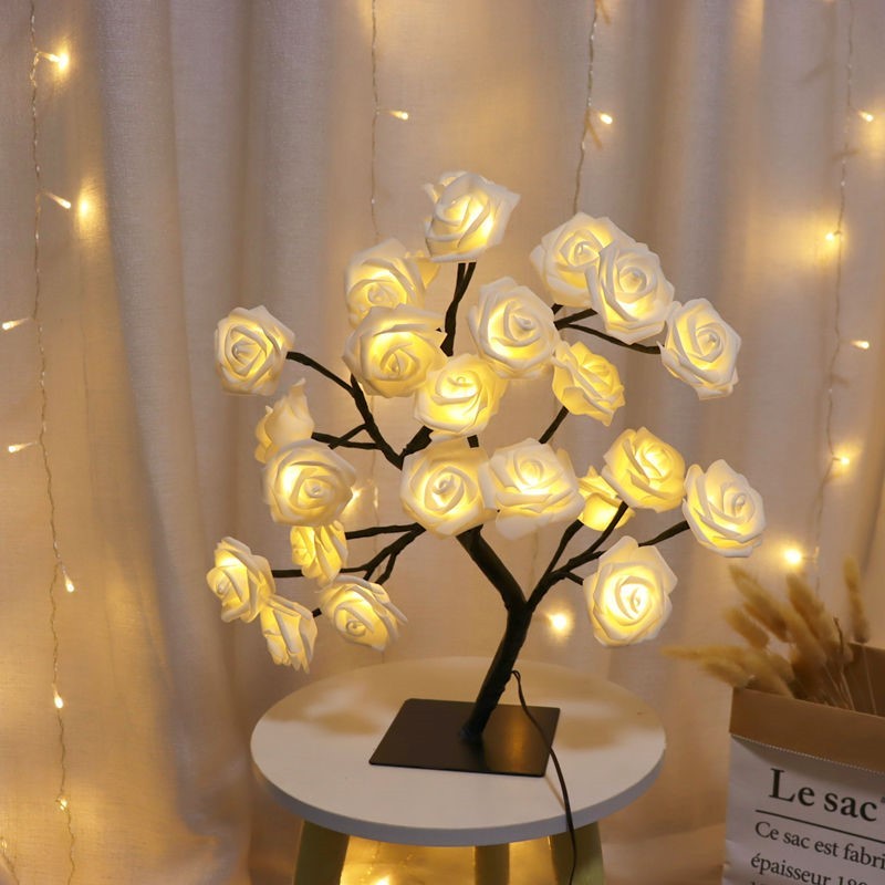 Rose Flower Tree USB Night Lamp - Milan Angelina studios