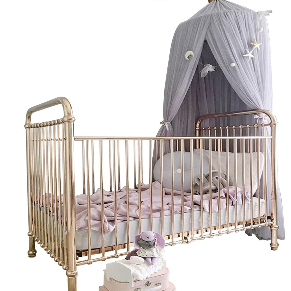 Elegant Color Home Mesh Mosquito Net Children Bed Canopy Netting Kid Baby BedroomGray