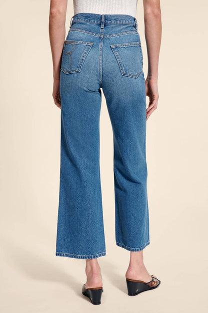 Spring Retro High-Waist Straight Jeans