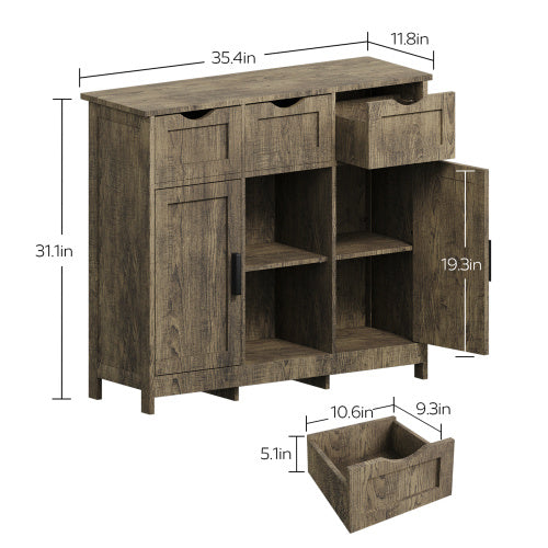 Storage Cabinets,Wooden Floor Cabinet,with Drawers And Shelves Storage Cabinets,Accent Cabinet For Living Room,Bedroom,Bathroom Furniture Home Decor