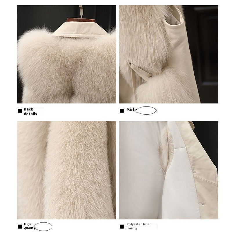 Elegant Patchwork Fox Fur Vest - Women's Winter Short Coat