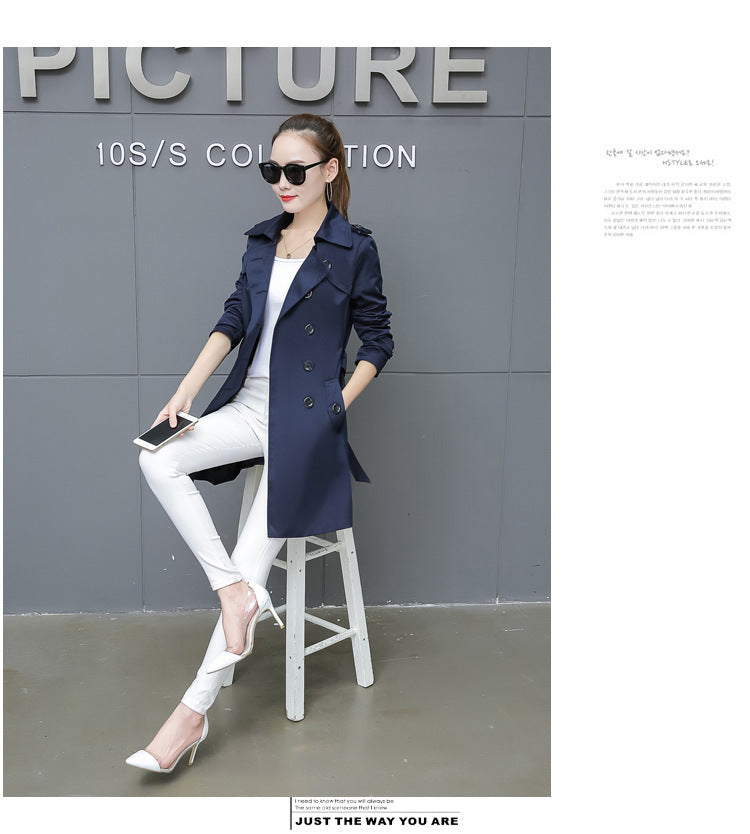 Elegant Slim-Fit Women’s Trench Coat