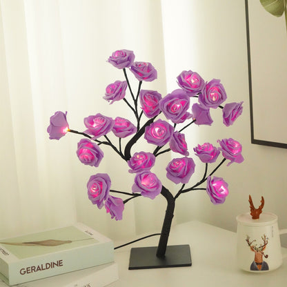 Rose Flower Tree USB Night Lamp - Milan Angelina studios