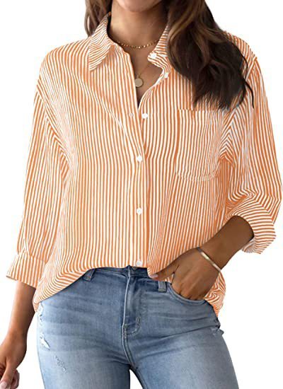 Striped Loose Casual Long Sleeve Shirt