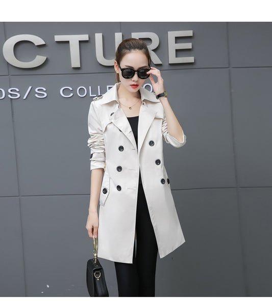 Elegant Slim-Fit Women’s Trench Coat