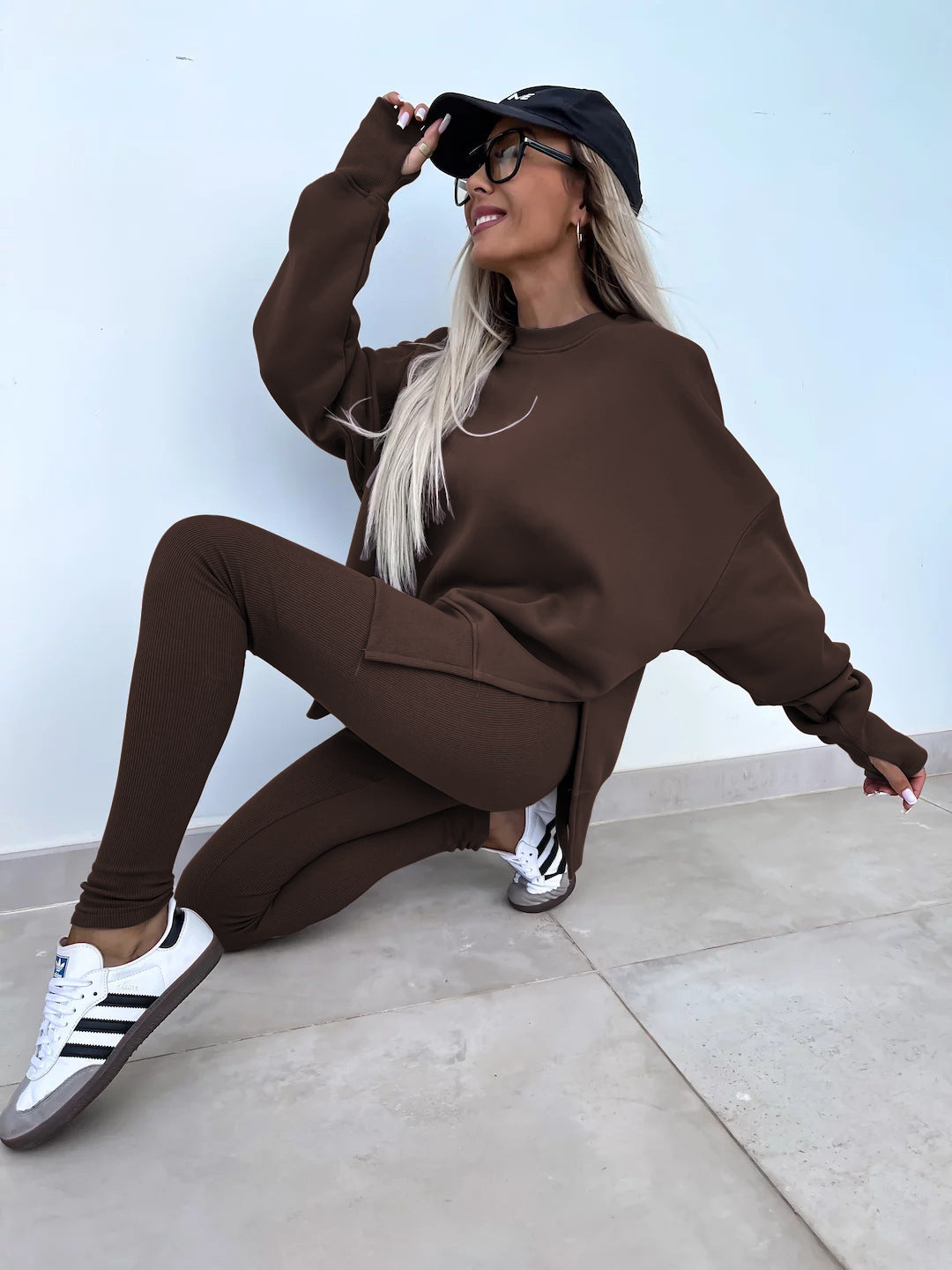 Casual Loose Fit Sweater Suit for Women