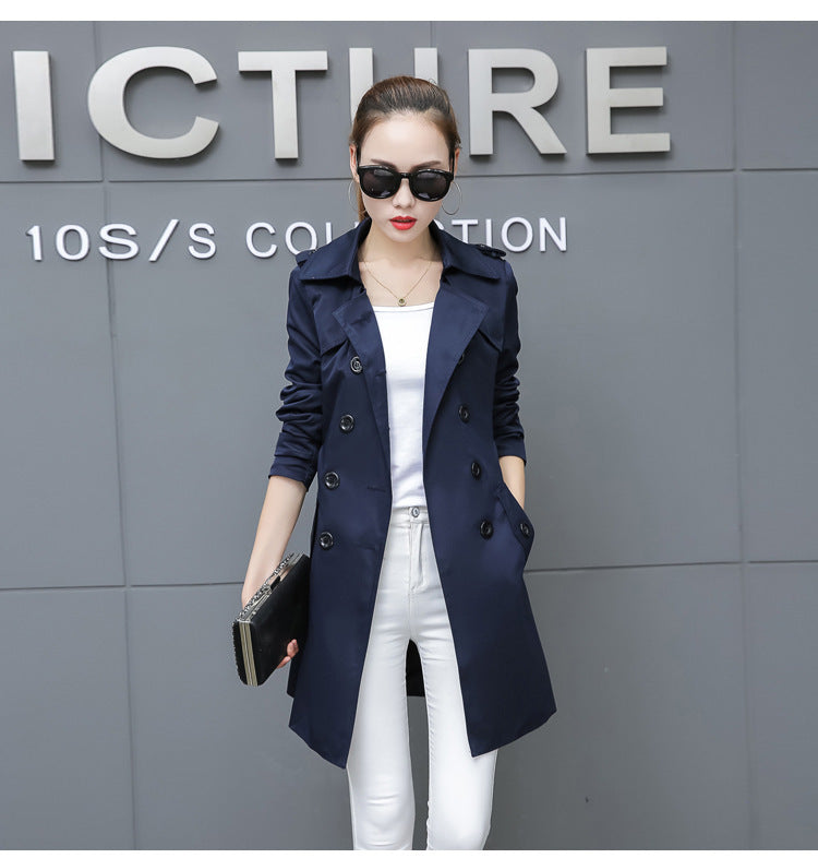 Elegant Slim-Fit Women’s Trench Coat