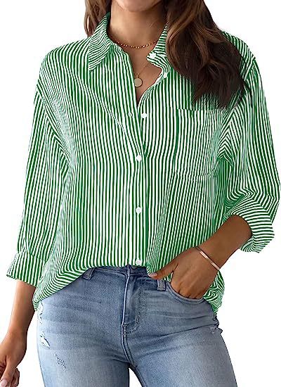 Striped Loose Casual Long Sleeve Shirt